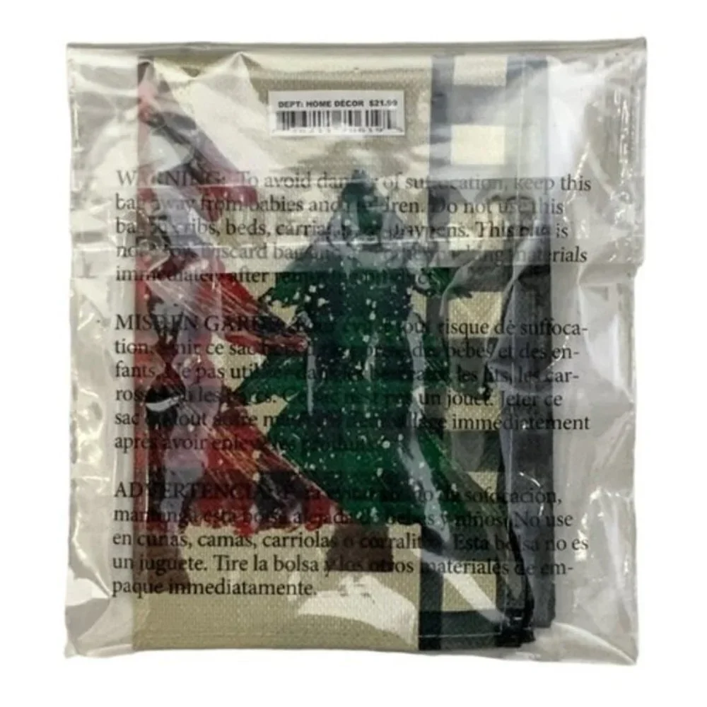 Table Runner Christmas Farmhouse Merry Christmas Buffalo Plaid Check Black White